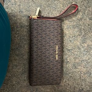 Michael Kors Large Continental Wallet Wristlet Flame